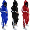 Dwuczęściowe spodnie damskie Streetwear Casual Tracksuit Kobiety ustawiaj zimowe ubrania Bluzy z kapturem i sportowy garnitur jogme femme