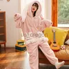 Thuiskleding Voor meisjes Winter Warm Cartoon Dier Eendelige pyjama Polyester Comfortabel Schattig Meisjesachtig Hart Vrijetijdskleding Cosplay Met ritssluiting x0902