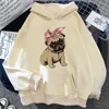 Dames Hoodies Pug Vrouwen Grafisch Vintage Kawaii Gothic Trainingspak Trekt Vrouwelijk jaren '90 Shirt met Capuchon