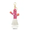 UPS Hand woven cactus key chain accessories pendant Bohemian botanical flower tassel bag pendant female LL