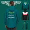 Męskie kurtki oficjalne Aston Martin Jacket AMF1 2023 14 Fernando Alonso Jack Fan f1 Formula 1 Racing Suit Moto Windproo