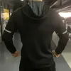 Erkek Hoodies Sweatshirts Erkekler Sonbahar Spor Fermuarı Koşuyor Fitness Elastik Hoody Erkek Uzun Kollu Ceketler Kaput Kalın Paltolar Beyaz 230831