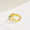 Anéis femininos designer independente mar azul tesouro branco concha anel s925 material de revestimento de prata galvanizado grosso ouro sólido anel de prata