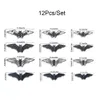 Inne imprezy imprezowe 96PCS Mini Halloween 3D Hollow Bat Talling Stickers Black Bat Naklejka Decor Party DIY Kalkomanie Halloween Horror Nietoperze zdejmowane 230831