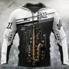 Herenhoodies Pullover Sweatshirt met capuchon Rode capuchon Grafische prints Gitaar Muziekinstrument Print Dagelijks Sport 3D Streetwear