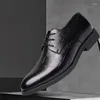 Zapatos de vestir Cuero genuino Negocios de los hombres para la boda puntiaguda actualizada versátil versátil cálida