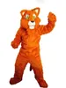 Fursuit oranje lange vacht Husky Fox Dog mascotte kostuum kleding prestaties carnaval volwassen grootte