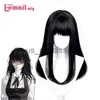 Cosplaypruiken Lemail pruik Synthetisch haar Mitaka Asa Cosplaypruik Anime Kettingzaag Man Pruiken 65 cm lang Gemengd Gekleurd Hittebestendige pruiken x0901