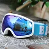 Ski Goggles Kid Ski Goggles Двойные слои UV400 Anti-Fog для детей UV400 Anti-Fog Ocless Child Skiing Snowboard Goggles