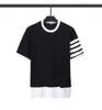 Homens camisetas 2023 verão homens camiseta algodão manga curta casual combinando stiped slim top design coreano tee tamanho grande desgaste diário