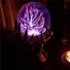 Decorative Objects Figurines Glowing Halloween Crystal Ball Deluxe Creative Magic Skull Finger Luminous Plasma Ball Spooky Home Party Decor 230831
