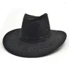 Berets Arrival Chapeu Cowboy Hats Suede Look Wild West Fancy Dress Men Ladies Cowgirl Unisex Bucket