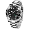 Designer Mens GMT II Relógios Mecânicos Automáticos 40mm Batman Relógio Movimento Aço Inoxidável Cerâmica Safira Luminosa Homens Relógios de Pulso Montre de Azul Moldura Vermelha