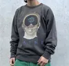 Myj szare bluzy mężczyźni kobiety 1 jakość zniszcz Crewneck z kapturem