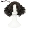 Cosplay Wigs JT Synthetic Mirabel Cosplay Wig Anime Movie ENCANTO Short Bob Black Curly Heat Resistant Fiber Wig Machine Made Halloween Party x0901