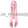 Cosplay Wigs Anime DARLING in the FRANXX 02 Zero Two Cosplay Costume Wigs 100cm Long Pink Synthetic Hair Perucas Wig Cap x0901