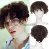 Cosplay perucas ailiade sintético curto encaracolado perucas para homens meninos escuro cabelo verde máquina feita resistente ao calor festa diária anime cosplay peruca x0901