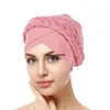 New Braided Turban Women Forehead Cross Inner Hijab Islamic Head Wrap Muslim Headscarf Chemo Cap Beanies Bonnet Hair Loss Hat