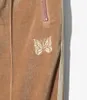 Men's Pants Drop Velvet Needles Sweatpants Side Webbing Embroidery Butterfly AWGE Pants Couple Trousers for Men Women 230831
