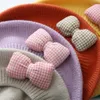 Hoeden Leuke Boog Prinses Baby Meisje Hoed Kinderen Gebreide Baret Voor Meisjes Mode Lente Winter Kinderen Cap Accessoires 1-4Y