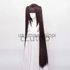 Cosplay Wigs ccutoo Synthetic Chocola NEKOPARA Cosplay Wig Chocolate Heat Resistant Hair Chip Ponytails 120cm Wig Cap x0901