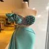 Arabski Aso Ebi luksusowe dwa kawałki sukienki wieczorowe kryształy osłony sukienki bal maturalne wysoko podzielone impreza druga suknie przyjęte ZJ321G