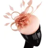 Ampla borda chapéus balde mulheres vintage fascinator chapéu de casamento elegante senhoras igreja corrida acessórios de cabelo noiva festa chá chapeau boné 230831