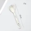 Spoons Pure Titanium Multifunctional Fork Spoon Cutlery 2 In 1 Outdoor Picnic Bottle Opener Portable Travel Tools Home Kitchen Supplies