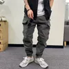 Pantalons pour hommes Streetwear Multi Pocket Cargo Hommes Lâche Droite Pantalon de jogging Tactique militaire en plein air Joggers Mâle