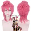 Parrucche Cosplay Anime JOJO Trish Una JoJo's Bizarre Adventure Costumi Cosplay Festa di Halloween Moegirl Donna JK Uniforme sexy Top Gonna Parrucca Suit x0901