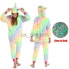 Roupas em casa Novo pijamas unicórnios de inverno para crianças kigurumi animal pijamas crianças panda licorne macacão menino meninas sono sonowear unicornio macacão x0902