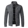 Męskie swetry jesienne zimowe ciepłe swetra kardiganowe kurtki zamek błyskawiczne męskie szczupły knagi sweter grube sweter płaszcz 230831