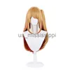 Cosplay peruker oshi no ko hoshino ruby ​​cosplay peruk rak orange guld rose rosa peruk rubin hosh cosplay anime peruk värmebeständiga syntetiska peruker x0901