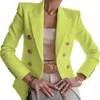 Kadın Ceketleri Sıradan Resmi Haligan Blazer Sonbahar Uzun Kollu Düz Renk Kısa Ceket Takım Üst Ceket