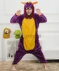 المنزل الملابس الأرجواني التنين Kigurumi بيجاماس onesies حيوان واحد بيجاما كاريكبور البالغة البالغين cosplay ملابس النوم الأنيمي