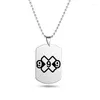 Pendentif Colliers Hip Hop Rapper Collier Bijoux Noir Or Argent Plaqué En Acier Inoxydable Tag Fans Cadeaux En Gros