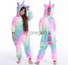 Ev Giyim Kigurumi Unicorn Pijama Çocuklar İçin Kız Placrowar Onesie Hayvan Fox Dinozor Ayı Kostüm Siyah fermuar Kış Flanel Sıcak Pijama X0902