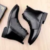 Botas Moda Masculina Motocross Retro Estilo Clássico Sapatos Impermeáveis Outono Inverno Tornozelo Neve