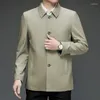 Erkek ceketler iş rahat gevşek marka 2023 varış bahar ve sonbahar düz renk klasik düz parkas haki lacivert