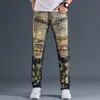 Herren Jeans Herren Hosen Lokomotive Mode Denim Hose Biker Hohe Qualität Männlich Gerade Lässig Designer Ripped Bequem Advanc243y