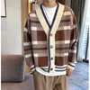 Męskie swetry swobodne swetra koreańska koreańska wersja lasowca SWEATER MĘŻCZYZNIE MĘŻCZYZNA ZAWIERA O Luźna gruba wełniana igła zewnętrzna 230831