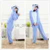 Vêtements pour la maison Animal Stitch Kigurumi Licorne Onesie Adulte Adolescents Femmes Pyjamas Drôle Flanelle Chaud Doux Global Onepiece Night Home Combinaison x0902