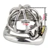 Male Chastity Device Stainless Steel Super Small Size Penis Lock with 4 Size Arc Base Ring with Sharp Anti-Thorn Style Cock Cage