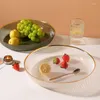 Assiettes de fruits en verre de Style nordique, grande capacité, collation de bureau, accessoires de photographie KTV séchés à la maison