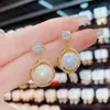 Boucles d'oreilles pendantes en forme de goutte d'imitation de perles pour femmes, mignonnes coréennes, mode de luxe en Zircon, bijoux cadeaux de mariage, 2023