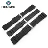Watch Bands Silicone Watchbands 18 20 22mm Men Black Sports Diving Rubber Strap Silver Stainless Steel Buckle 230831