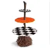 Inne Bakeware Cupcake Stand Uchwyt deserowy Tort 3 -Warstwowy Taca Wyświetlacz wielokrotnego użytku do ciasta talerz na Halloween Holiday Party Dhnry