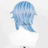 Cosplay pruiken simulatie hoofdhuid genhin impact kamisato ayato cosplay pruik anime cosplay wig hitte resistent synthetische ayaka broer ayato pruiken x0901