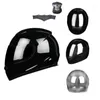 Caschi da moto Casco integrale da strada con sciarpa invernale rimovibile Dot (m nero opaco) Xxxl 65 cm