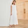 Vêtements ethniques Robes longues Blanc Ramadan Islamique Femmes Abaya Dubaï Turquie Arabe Robe Musulmane Robe Femme Robes Africaines 2023 Kaftan